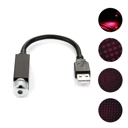 ليزر USB للسيارة وللمنزل - إضاءة ممتعة ومتغيرة (3) ليزر USB للسيارة وللمنزل - إضاءة ممتعة ومتغيرة