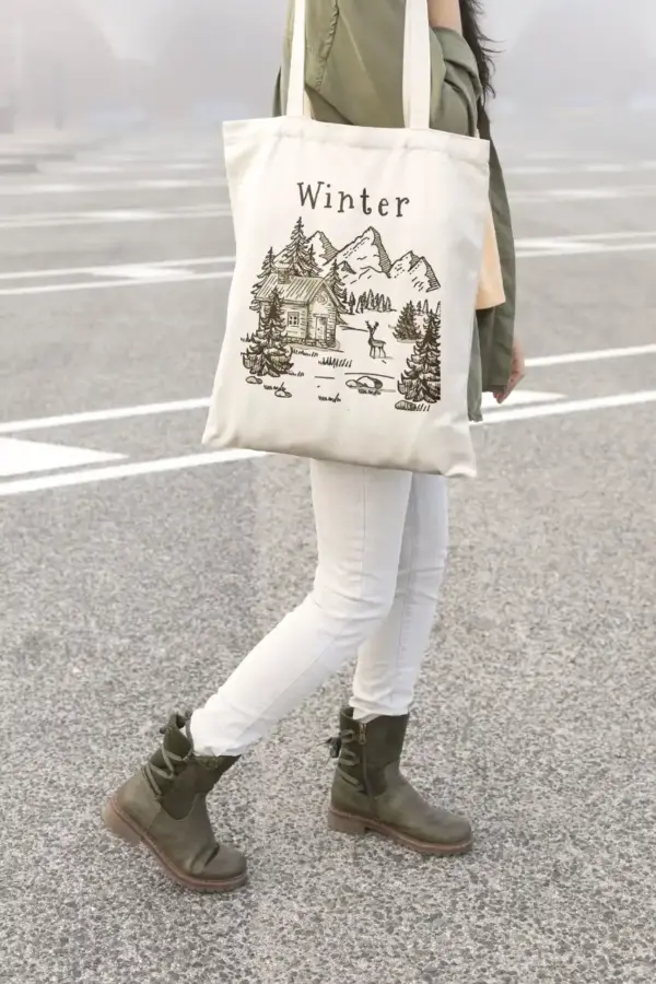 الشنطه الترند (الشتاء) Tote Bag مع حقيبة مكياج هدية مجانية