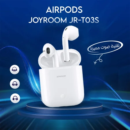 سماعة Airpods JOYROOM JR T03S سماعة بلوتوث بنقاء صوت وتقنية متقدمة