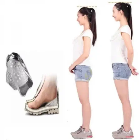 عرض 6 قطع كعب السيليكون الطبي لراحة القدم وزيادة الطول 6 سم