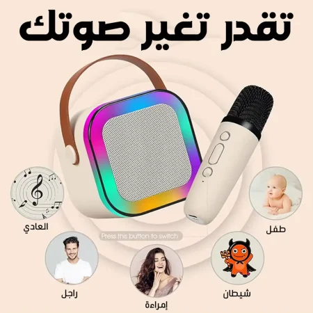 الصب الكاريوكي الترند + 2 مايك هديه استمتع بأجواء النجومية في بيتك