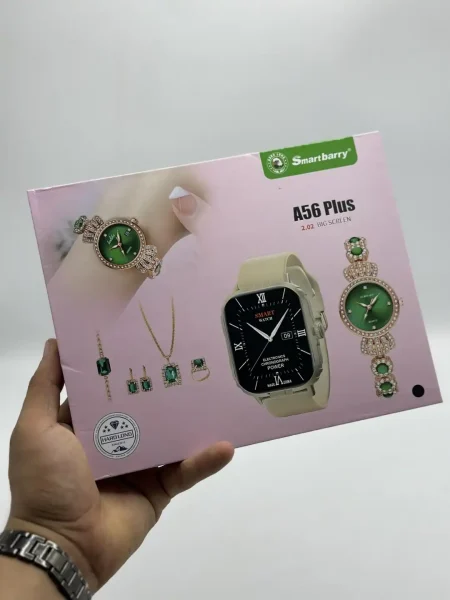 ساعة سمارت وتش A56 بلس مع طقم اكسسوارات نسائي ساعة سمارت وتش A56 بلس مع طقم اكسسوارات نسائي