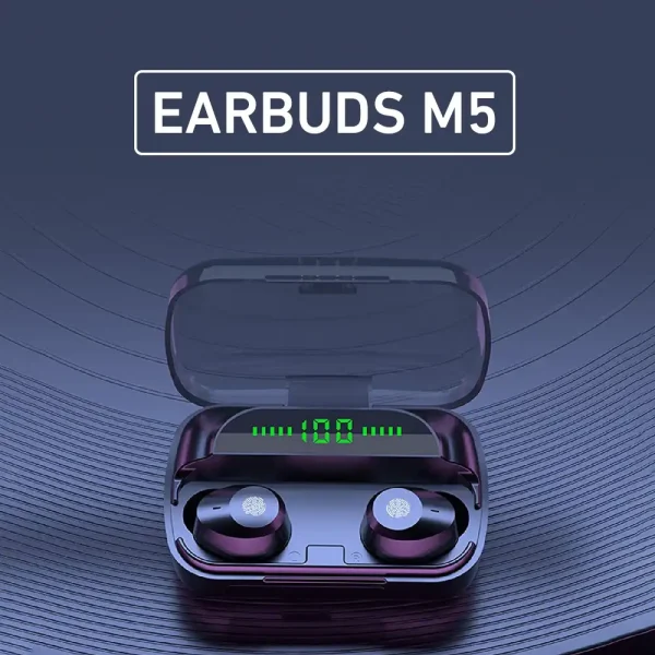 سماعة ايربودز وباور بانك Earbuds M5