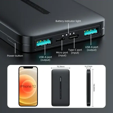 باور بانك جوي روم Power Bank Joyroom 10000Mah T012 باور بانك جوي روم Power Bank Joyroom 10000Mah T012