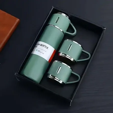 ترمس حرارى للمشروبات الساخنة والباردة 500 ملى مع 2 كوب