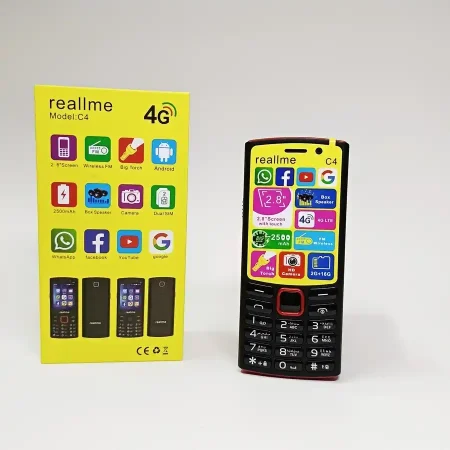 موبايل ريلمي C4 تاتش وزراير بنظام أندرويد ويدعم 4G