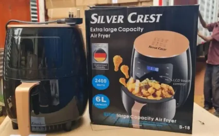 قلاية هوائية SILVER CREST بدون زيت لطعام صحي ومقرمش