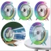 مروحة USB المحمولة Colorful fan بتصميم حديث وإضاءة ملونة