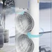 مروحة وفواحة قابلة للشحن بهواء منعش واضاءة LED