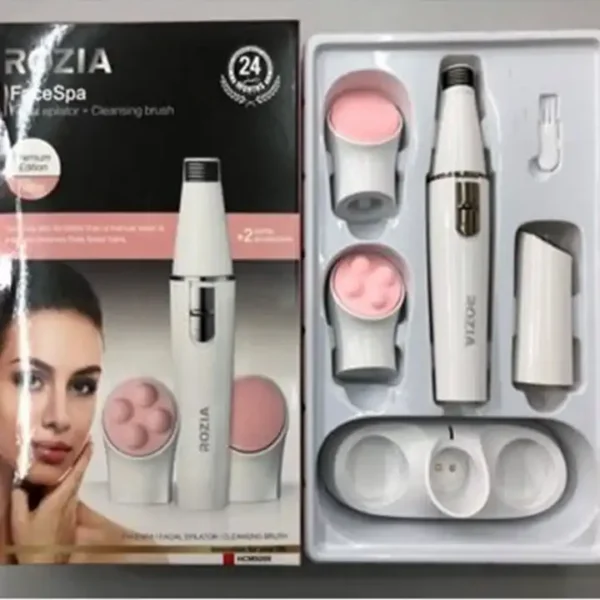 جهاز تنظيف البشرة وإزالة الشعر Rozia FaceSpa متعدد الرؤوس للسيدات