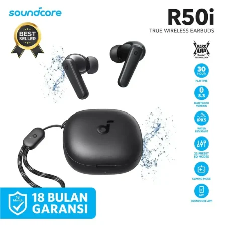 سماعة انكر R50i اللاسلكية بلوتوث ضد الماء ببطارية 30 ساعة وصوت نقي
