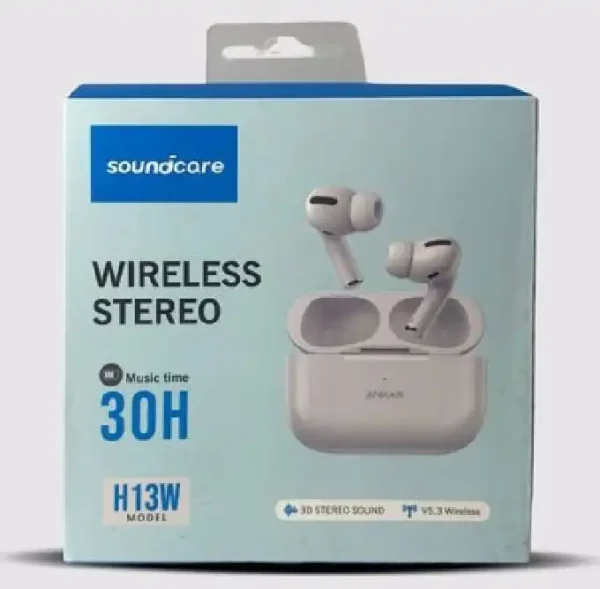 سماعة بلوتوث Soundcare H13W بصوت ستيريو ثلاثي الابعاد