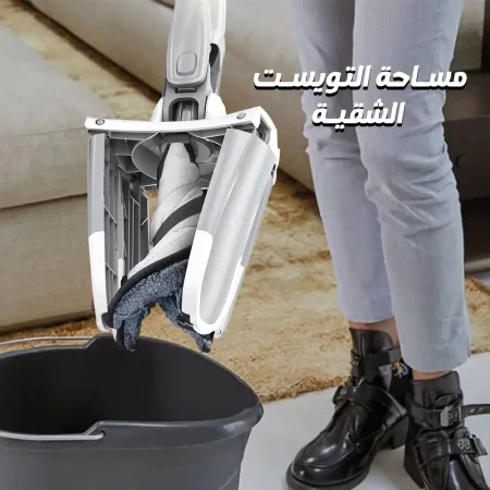 مساحة تنظيف ذاتية العصر تدور 360 درجة برأس مايكروفيبر قوية