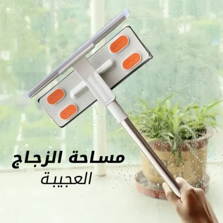 مساحة تنظيف زجاج والنوافذ الدوارة بمقبض طويل لتنظيف التراب وتلمع الزجاج