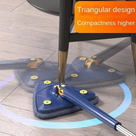 مساحة تنظيف مثلثية ذاتية العصر تدور 360 درجة لتنظيف الارضيات والاسقف بسهولة (2) مساحة تنظيف مثلثية ذاتية العصر تدور 360 درجة لتنظيف الارضيات والاسقف بسهولة