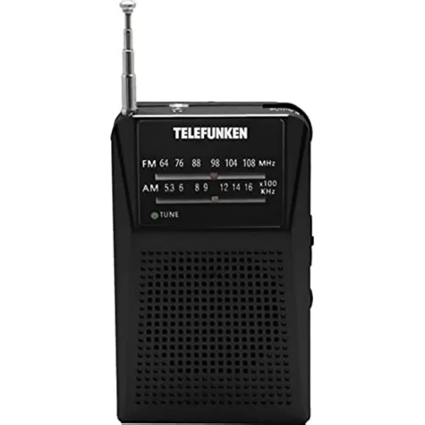 راديو محمول تيليفنكن صوت قوي وتصميم خفيف يدعم موجات AM وFM
