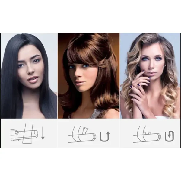 مكوة فرد الشعر سيراميك سوكاني 4 درجات حرارة للشعر المجعد والناعم