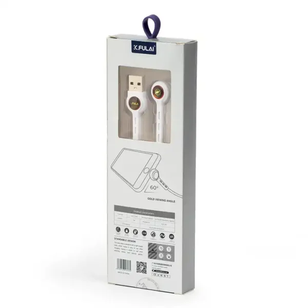 وصلة شاحن متعددة الاستخدام Type-C بحامل وشحن سريع واضاءة LED