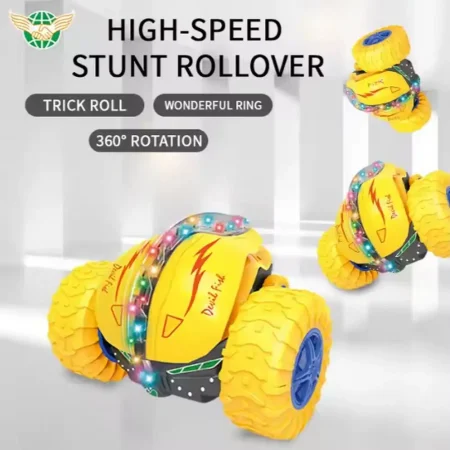 سيارة الحركات البهلوانية Stunt Car بتحكم لاسلكي واضاءة LED