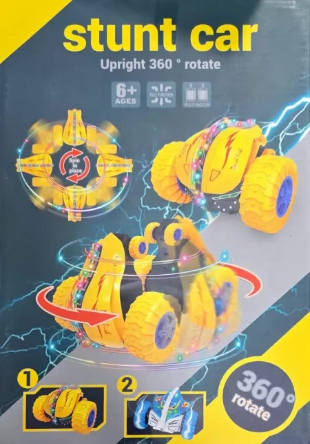 سيارة الحركات البهلوانية Stunt Car بتحكم لاسلكي واضاءة LED