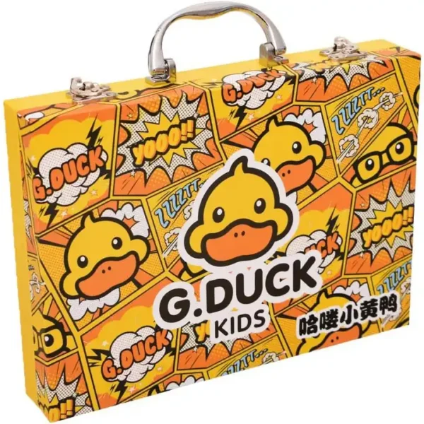 شنطة تلوين متكاملة G.DUCK عدد 56 قطعة بتصميم جذاب وخامات آمنة