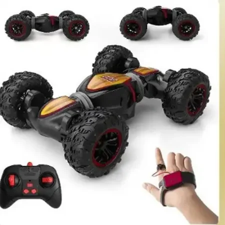 عربية شقية بريموت كنترول Stunt Car Ultra بعجلات كبيرة وساعة تحكم ذكية عربية شقية بريموت كنترول Stunt Car Ultra بعجلات كبيرة وساعة تحكم ذكية