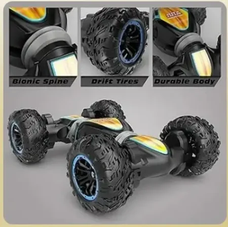عربية شقية بريموت كنترول Stunt Car Ultra بعجلات كبيرة وساعة تحكم ذكية عربية شقية بريموت كنترول Stunt Car Ultra بعجلات كبيرة وساعة تحكم ذكية