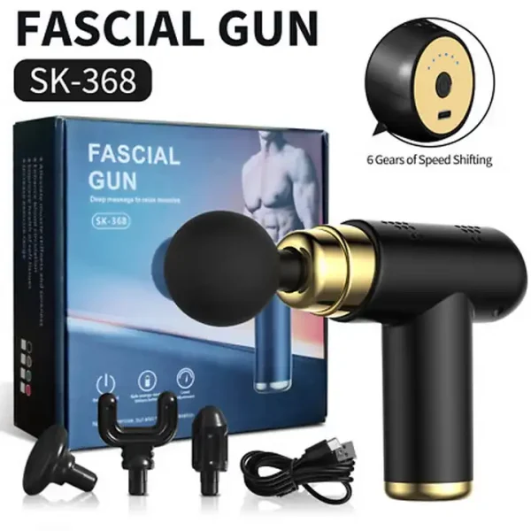 جهاز مساج كهربائي للاسترخاء Fascial Gun SK-368 مع بطارية قوية