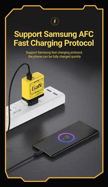 شاحن USB-C سريع 120 واط بتقنية GaN لشحن فائق السرعة PD