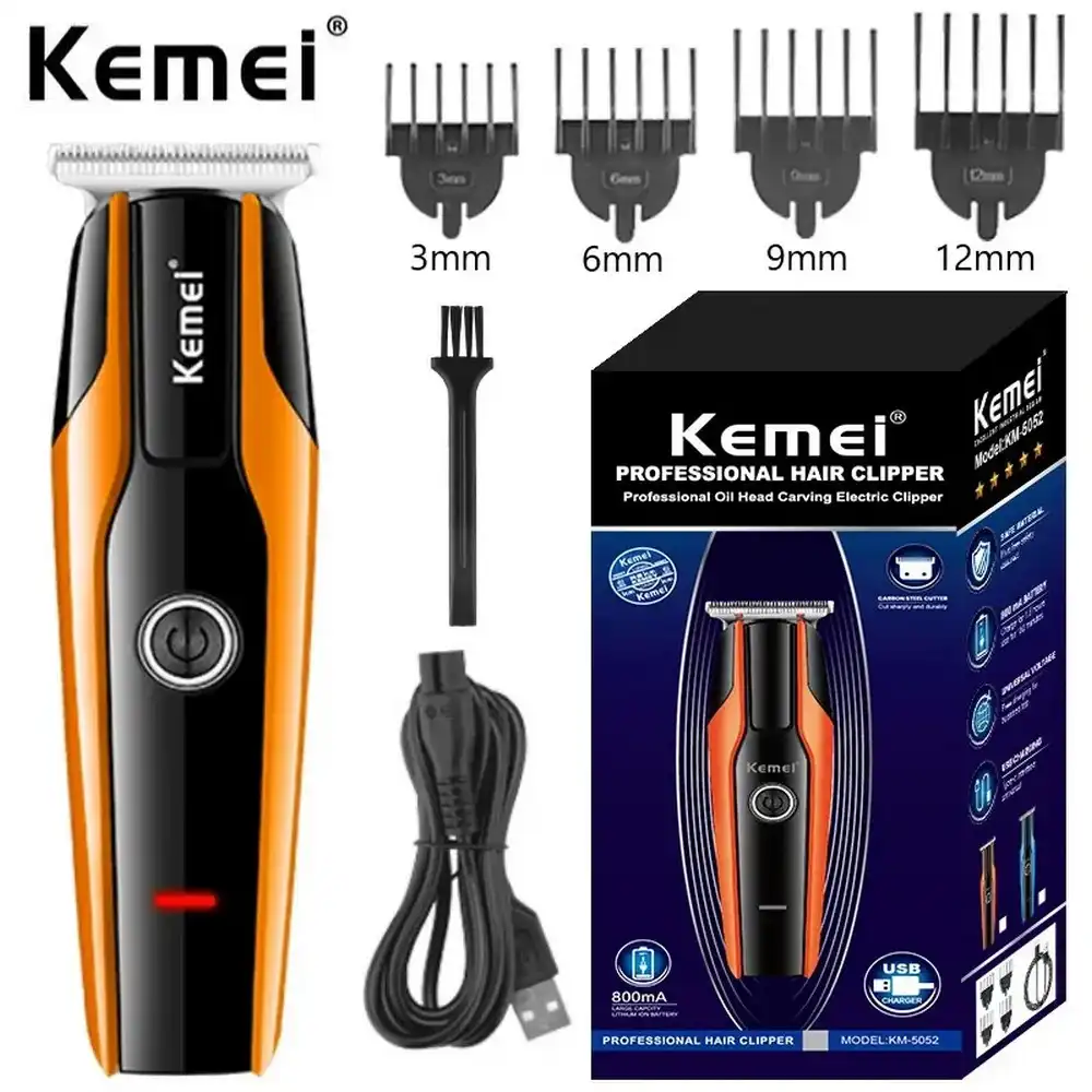 ماكينة حلاقة كيمي KM-5052 محرك ثنائي السرعة وشحن Type-C سريع
