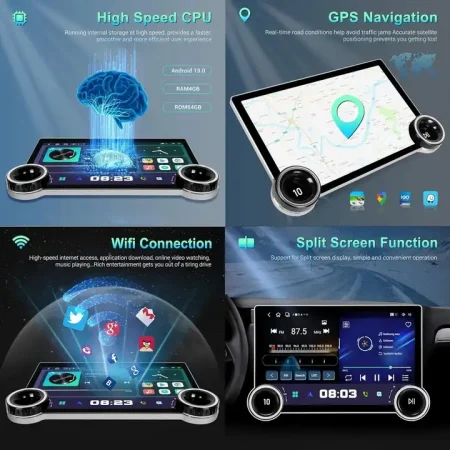 شاشة سمارت للسيارة 10 بوصة | شاشة اندرويد و CarPlay بمواصفات 32G/2RAM