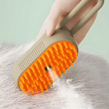 فرشاة إزالة شعر الحيوانات الأليفة فرشاة بخار متعددة الوظائف للقطط والكلاب