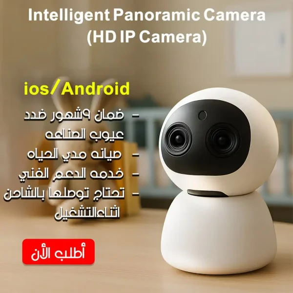 كاميرا مراقبة ذكية بانورامية 1080P كاميرا Ip واي فاي بعدسة مزدوجة