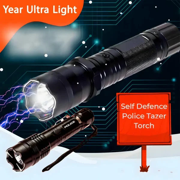 كشاف وصاعق كهربائي Year Ultra Light للحماية والدفاع عن النفس