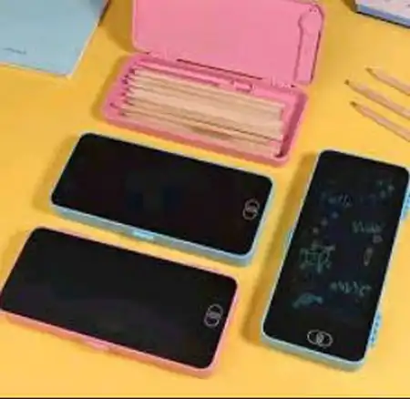 مقلمة ونوت باد بشاشة Lcd وعلبة تخزين عملية للمذاكرة والرسم مقلمة ونوت باد بشاشة Lcd وعلبة تخزين عملية للمذاكرة والرسم