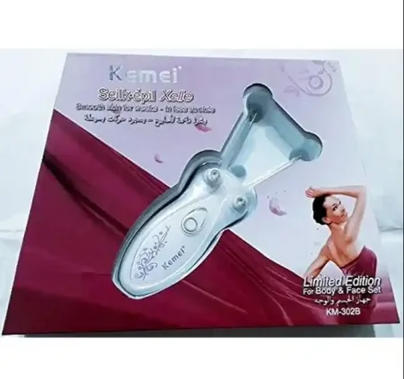 جهاز ازالة شعر الوجه كيمي KM-302B تصميم مدمج وفعال جهاز ازالة شعر الوجه كيمي KM-302B تصميم مدمج وفعال