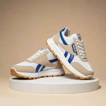 حذاء ريبوك Reebok رجالي شبك وجلد فاخر بنعل PVC مريح حذاء ريبوك Reebok رجالي شبك وجلد فاخر بنعل PVC مريح