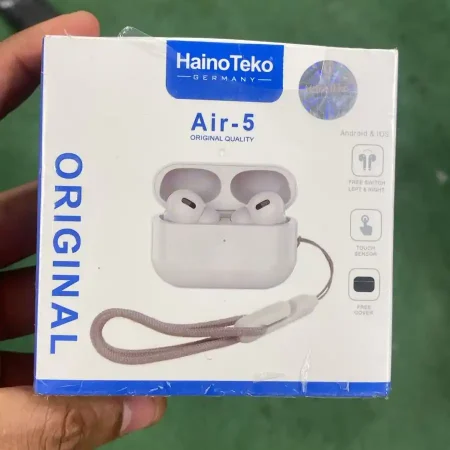 سماعات Haino Teko Air-5 لاسلكية بلوتوث بصوت بريميوم وجراب سيليكون سماعات Haino Teko Air-5 لاسلكية بلوتوث بصوت بريميوم وجراب سيليكون