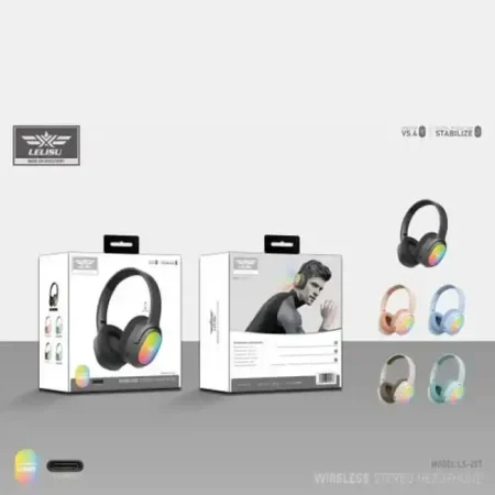 سماعة هيدفون مضيئة Lelisu LS-257 باضاءة LED وصوت ستيريو مريح