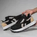 كوتشي ريبوك Reebok اسود بخطين رمادي مظهر كلاسيكي رياضي
