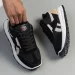 كوتشي ريبوك Reebok اسود بخطين رمادي مظهر كلاسيكي رياضي