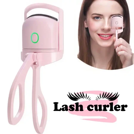 مكبس رموش كهربائي حراري بتدفئة سريعة وشحن Usb