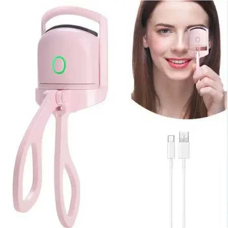 مكبس رموش كهربائي حراري بتدفئة سريعة وشحن Usb
