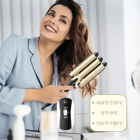 مكواة تمويج شعر ثلاثية Cronier Hair Waver براميل سيراميك سريع مكواة تمويج شعر ثلاثية Cronier Hair Waver براميل سيراميك سريع