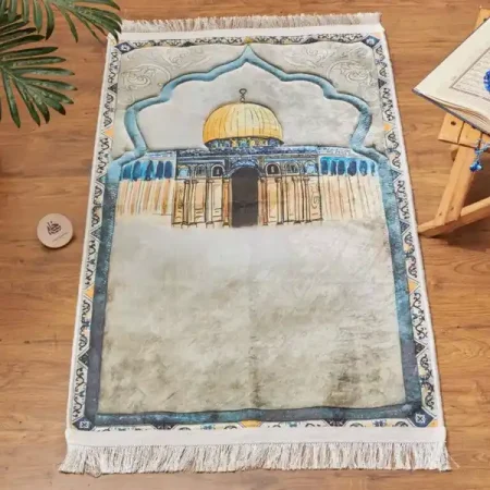 سجادة صلاة مبطنة طبية مريحة مع سبحة انيقة بتصميم اسلامي فاخر سجادة صلاة مبطنة طبية مريحة مع سبحة انيقة بتصميم اسلامي فاخر