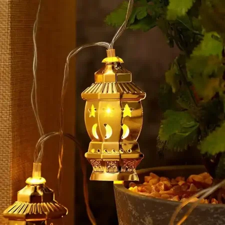 فرع نور رمضان فانوس ذهبي نحاس لإضاءة زينة البيت الرمضانية فرع نور رمضان فانوس ذهبي نحاس لإضاءة زينة البيت الرمضانية