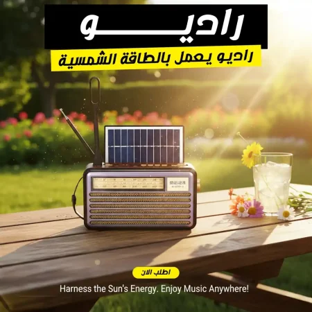 راديو بلوتوث شحن وكهرباء Meier يعمل بالطاقة الشمسية