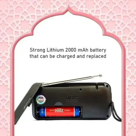 راديو بلوتوث صغير محمول Joc H798bt بصوت قوي وكشاف طوارئ