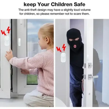 انذار باب وشباك لاسلكي صوت قوي للحماية من السرقة والاطفال انذار باب وشباك لاسلكي صوت قوي للحماية من السرقة والاطفال
