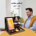 منظم مكتب خشب مودرن بـ 2 رف لتنظيم الموبايل والادوات الشخصية